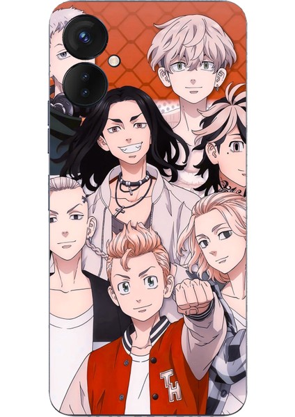 Tecno Spark 9 Pro Uyumlu Tokyo Revengers Karakterler Baskılı Silikon Kılıf