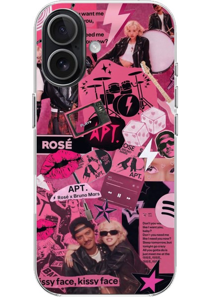 iPhone 17 Uyumlu Blackpink Kolaj Baskılı Silikon Kılıf