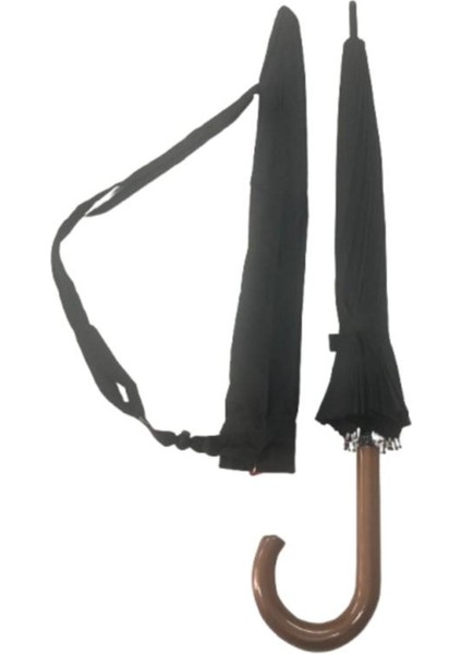 24 Telli Erkek Siyah Baston Protokol Şemsiye.