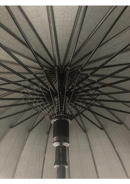 24 Telli Erkek Siyah Baston Protokol Şemsiye.