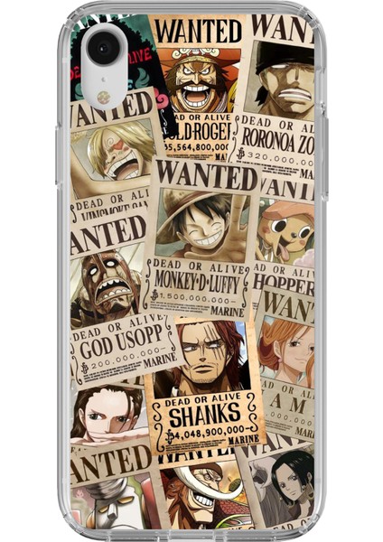 iPhone Xr Uyumlu One Piece Gazete Tasarımlı Baskılı Silikon Kılıf
