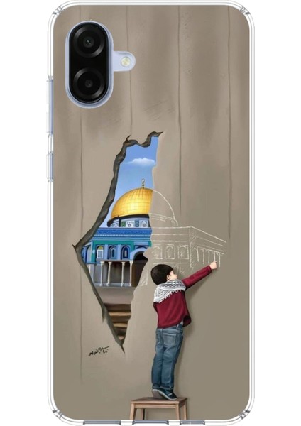 Samsung Galaxy A07 Uyumlu Mescid-I Aksa Duvar Baskılı Silikon Kılıf