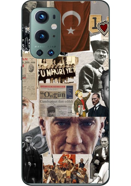 Oneplus 9 Pro Uyumlu Atatürk Cumhuriyet Kolaj Baskılı Silikon Kılıf