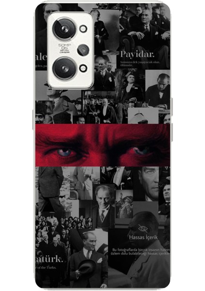 Realme Gt2 Pro Uyumlu Atatürk Gözler Tasarım Baskılı Silikon Kılıf