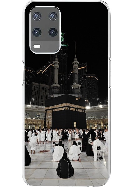 Oppo A54 Uyumlu Kabe Umre Baskılı Silikon Kılıf