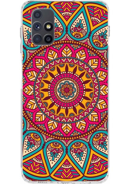 Samsung Galaxy M51 Uyumlu Mandala Baskılı Silikon Kılıf