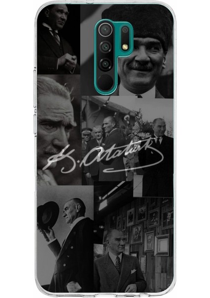 Redmi 9 Uyumlu Kemal Atatürk Imza Baskılı Silikon Kılıf