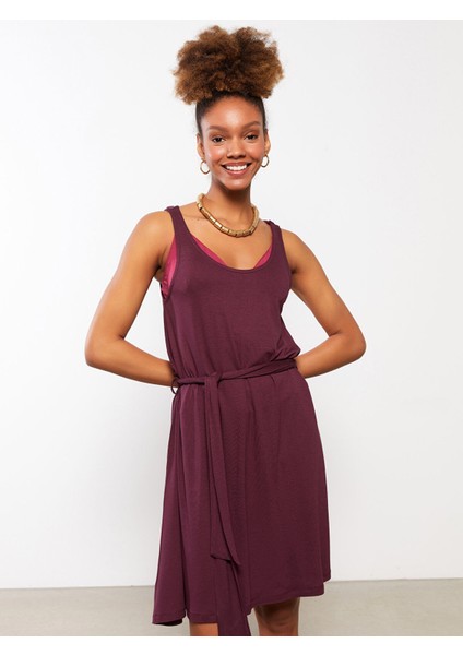 Yeni Sezon Bisiklet Yaka Düz Askılı Kadın Plaj Elbisesi modelleri