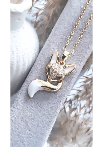 Tilki Figür Çelik Kolye