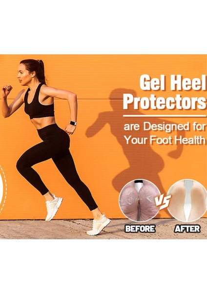 Silikon Jel,topuk Koruyucu,topuk Dikeni Ağrısı ve Nasır Önleyici, Toplayıcı Topuk Çorabı (1 Çift)