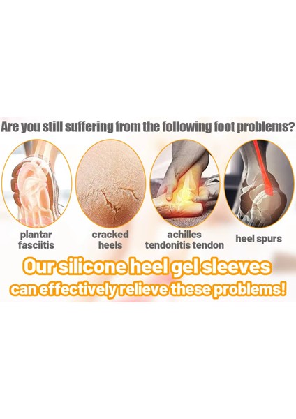 Silikon Jel,topuk Koruyucu,topuk Dikeni Ağrısı ve Nasır Önleyici, Toplayıcı Topuk Çorabı (1 Çift)