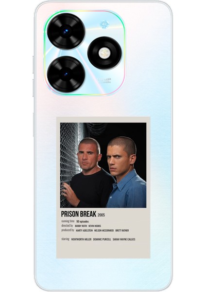 Tecno Spark Go 2024 Uyumlu Prison Break Tasarımlı Baskılı Silikon Kılıf