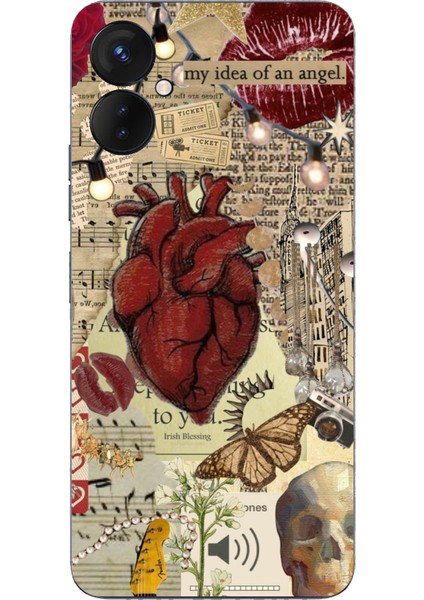 Tecno Spark 9 Pro Uyumlu Vampire Diaries Vintage Baskılı Silikon Kılıf