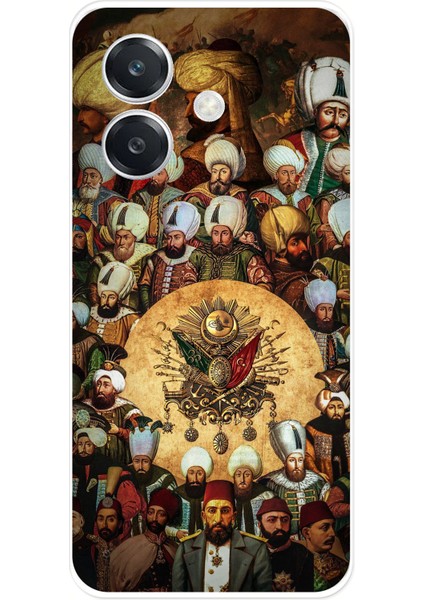 Oppo A3 Uyumlu Osmanlı Padişahları Baskılı Silikon Kılıf