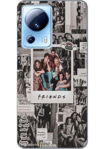 Xiaomi Mi 13 Lite Uyumlu Friends Nostalji Tasarımlı Tasarımlı Baskılı Silikon Kılıf