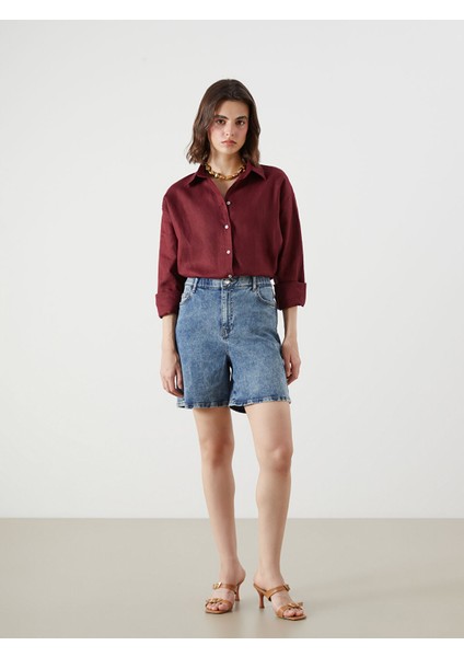 Yeni Sezon Beli Lastikli Kadın Şort