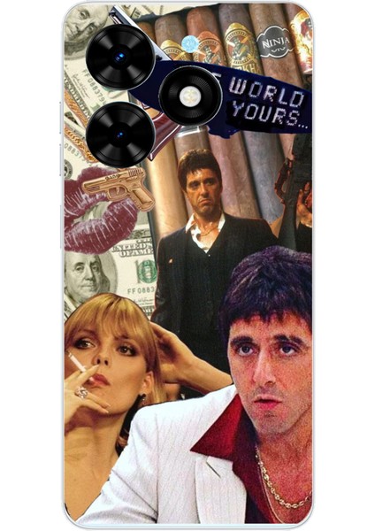 Tecno Spark Go 2024 Uyumlu The Worlds Is Yours Tasarımlı Baskılı Silikon Kılıf