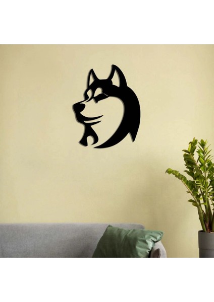 Sibirya Kurdu Ev Dekorasyon Mdf Kendinden Yapışkanlı Tablo 40X40