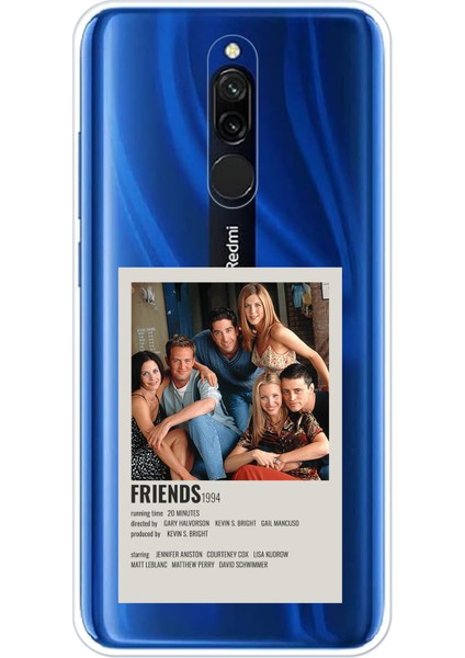 Redmi 8 Uyumlu Friends Mini Poster Tasarımlı Baskılı Silikon Kılıf