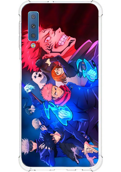 Samsung Galaxy A7 2018 Uyumlu Jujutsu Kaisen Baskılı Silikon Kılıf