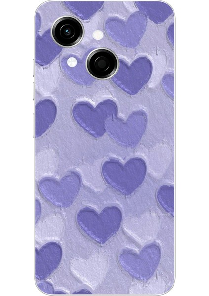 Tecno Spark Go 1 Uyumlu Mor Kalpler Tasarımlı Baskılı Silikon Kılıf