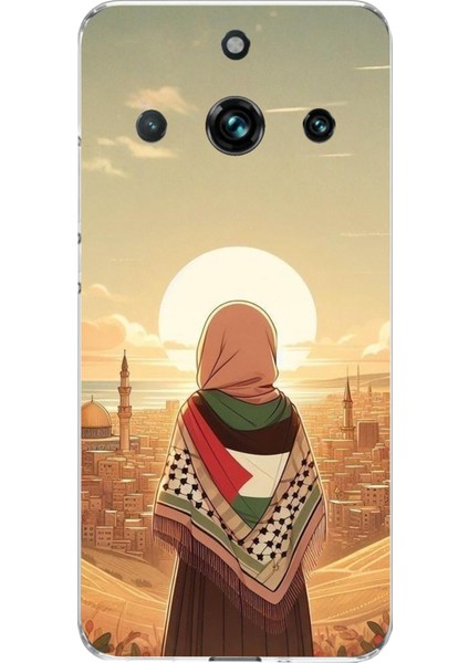 Realme 11 Pro-Pro Plus Uyumlu Filistine Özgürlük Kız Baskılı Silikon Kılıf