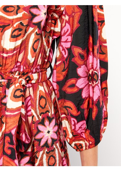 Yeni Sezon Bisiklet Yaka Desenli Elbise indirimleri