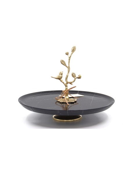 Dekoratıd Mermer Taşlı Bronz Desenli Tabak fiyatları