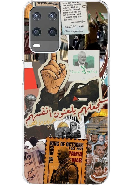 Oppo A54 Uyumlu Filistin Özgürlük Baskılı Silikon Kılıf