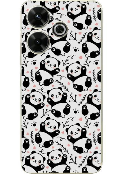 Redmi 13 Uyumlu Minik Pandalar Baskılı Silikon Kılıf