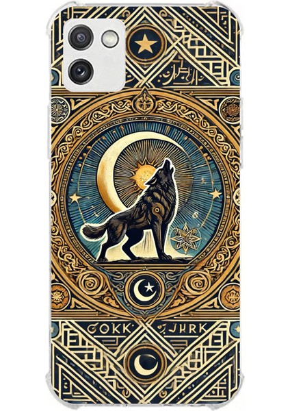 Samsung Galaxy A03 Uyumlu Yalnız Kurt Göktürk Baskılı Silikon Kılıf