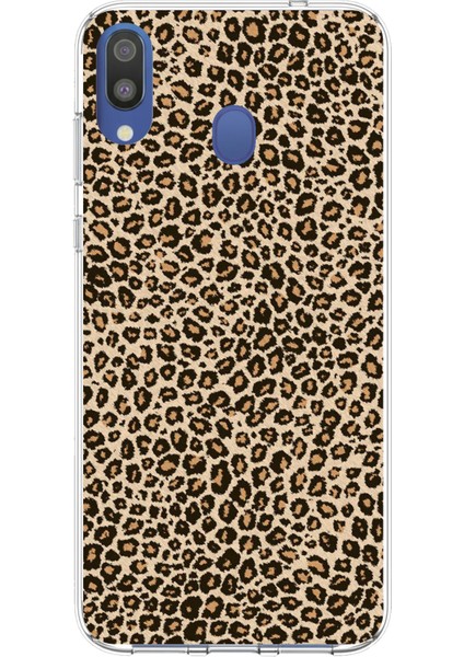 Samsung Galaxy M20 Uyumlu Leopar Tasarımlı Baskılı Silikon Kılıf
