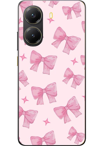 Poco X7 Pro Uyumlu Pembe Fiyonklar Baskılı Silikon Kılıf