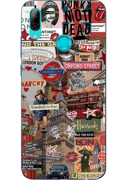 Huawei P Smart 2019 Uyumlu Londra Baskılı Silikon Kılıf