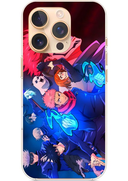 iPhone 16 Pro Uyumlu Jujutsu Kaisen Baskılı Silikon Kılıf