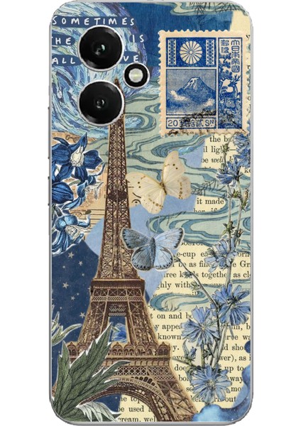 Honor 400 Uyumlu Paris ve Eyfel Kulesi Baskılı Silikon Kılıf