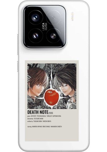 Xiaomi Mi 15 Pro Uyumlu Death Note Poster Tasarımlı Baskılı Silikon Kılıf