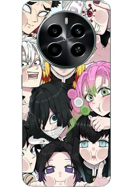 Realme 12 Pro - Pro Plus Uyumlu Demon Slayer Manga Baskılı Silikon Kılıf