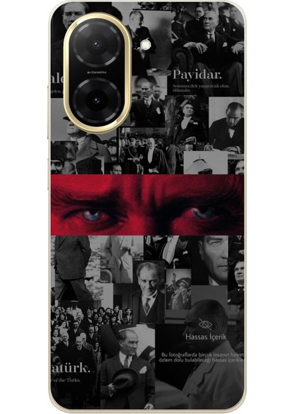 Redmi A5 Uyumlu Atatürk Gözler Tasarım Baskılı Silikon Kılıf