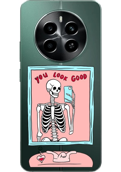Realme 12 Pro - Pro Plus Uyumlu You Look Good Iskelet Tasarımlı Baskılı Silikon Kılıf