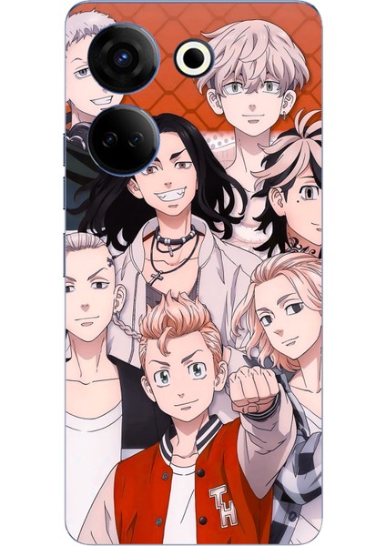 Tecno Camon 20 - 20 Pro 4g Uyumlu Tokyo Revengers Karakterler Baskılı Silikon Kılıf