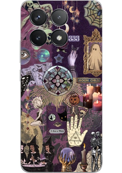 Poco F6 Pro Uyumlu Hallowen Cadılar Astroloji Baskılı Silikon Kılıf