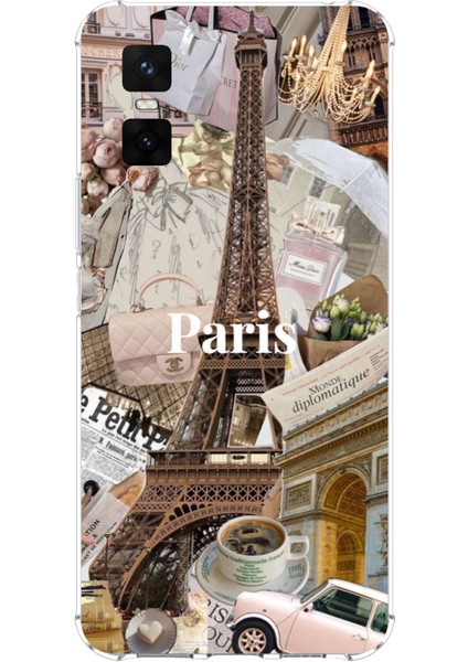 Infinix Gt 30 Pro Uyumlu Paris Kolaj Baskılı Silikon Kılıf
