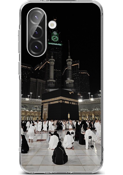 Samsung Galaxy A56 Uyumlu Kabe Umre Baskılı Silikon Kılıf