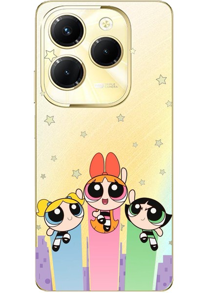 Tecno Spark 20 Pro Uyumlu Powerpuff Girls Tasarımlı Baskılı Silikon Kılıf