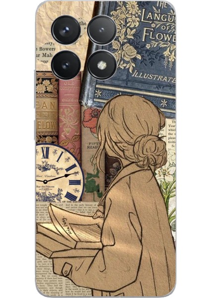 Poco F6 Pro Uyumlu Retro Gazete Kadın Tasarımlı Baskılı Silikon Kılıf