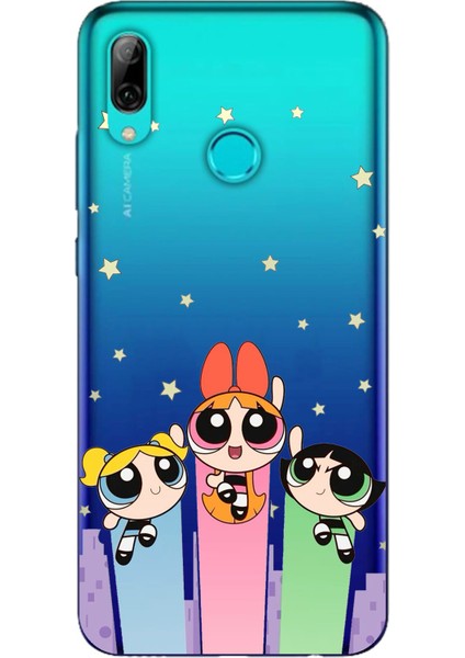 Huawei P Smart 2019 Uyumlu Powerpuff Girls Tasarımlı Baskılı Silikon Kılıf