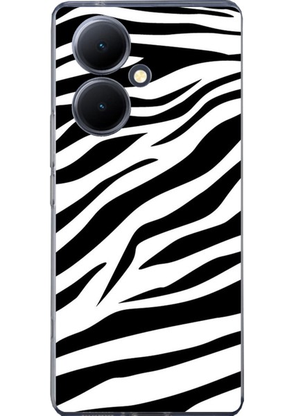 Vivo V29 Lite Uyumlu Zebra Tasarımlı Baskılı Silikon Kılıf