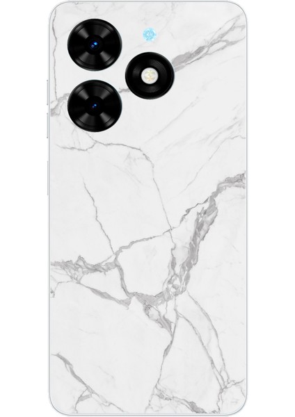 Tecno Spark Go 2024 Uyumlu Gri Mermer Baskılı Silikon Kılıf