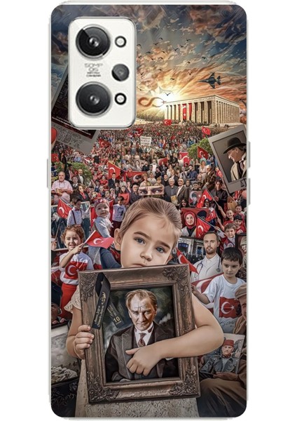 Realme Gt2 Pro Uyumlu Anıtkabir Atatürk Portre Baskılı Silikon Kılıf